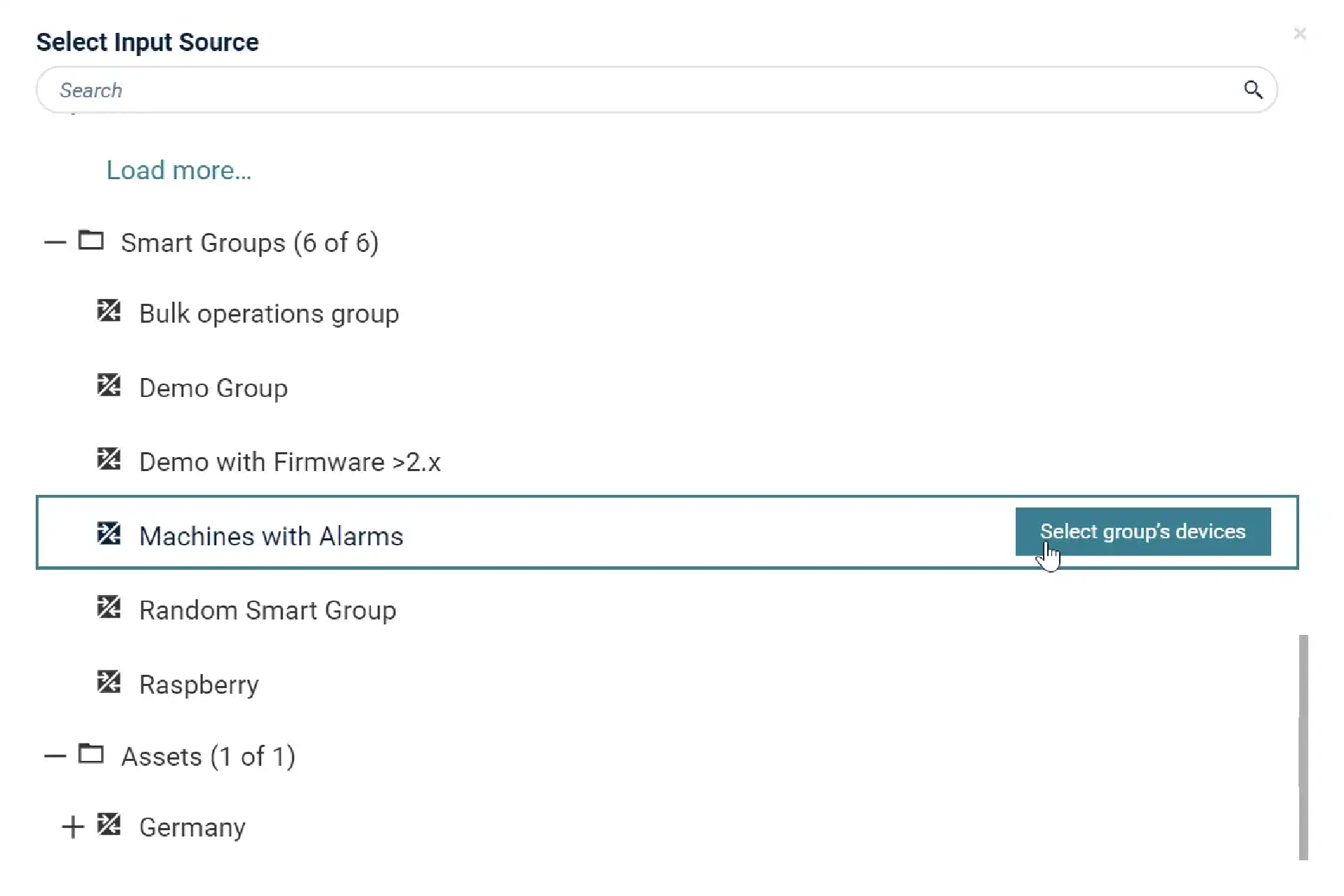 アセット(機器)から簡単に接続してデータを収集