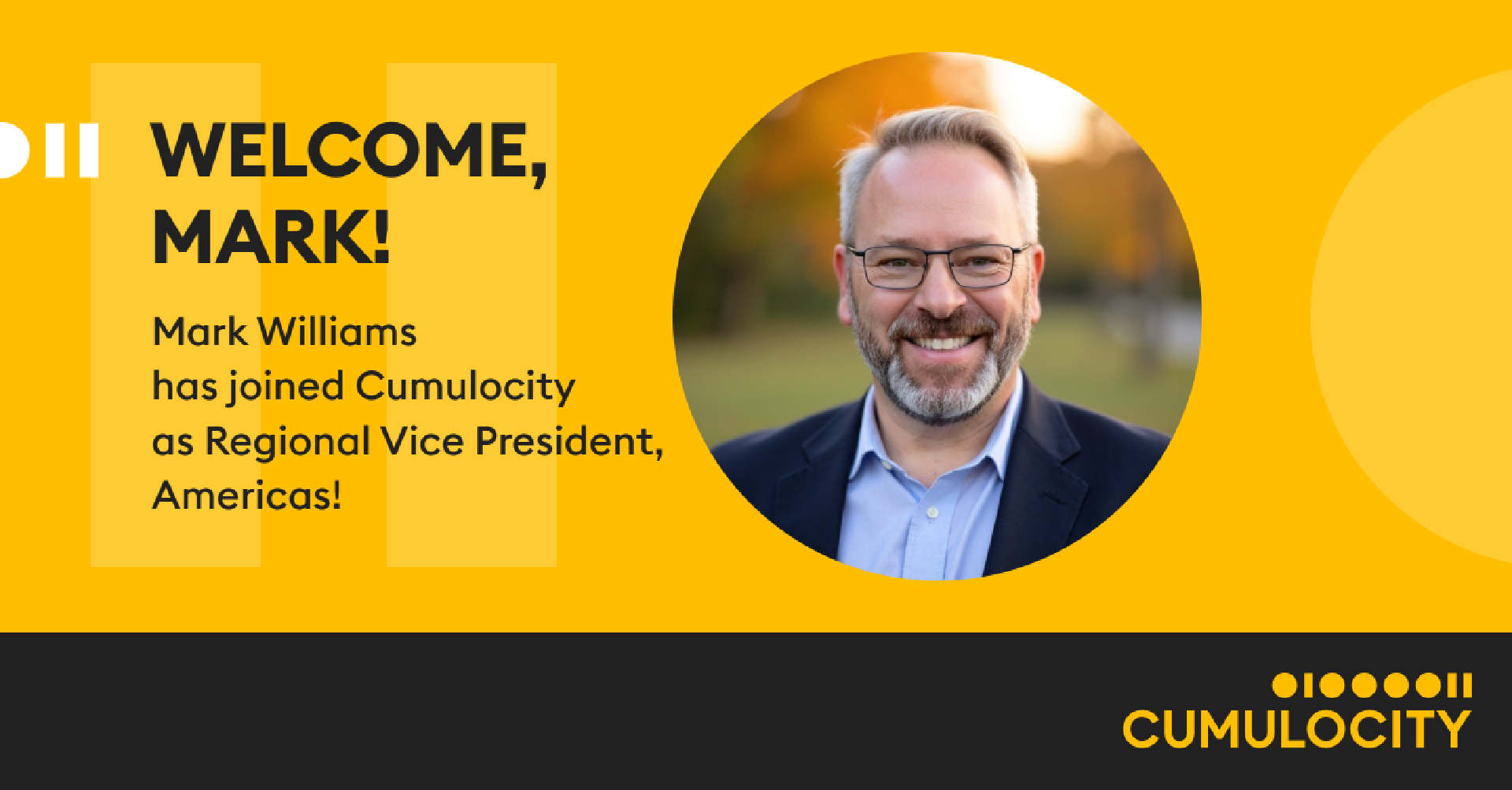 Cumulocity appoints Mark Williams as Regional Vice President, Americas